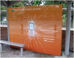 Interactive Bus Shelter Advertising and Digital Signage with sound