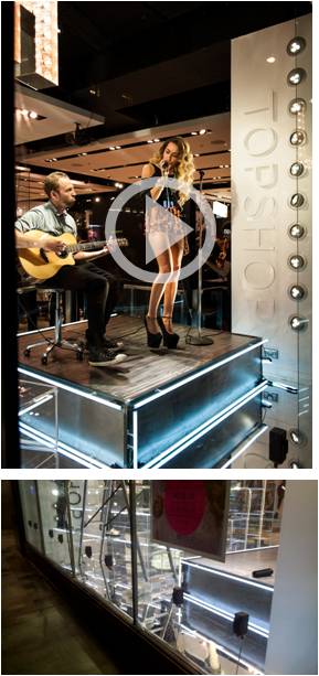Innovative promotional campaign: live music in a store window